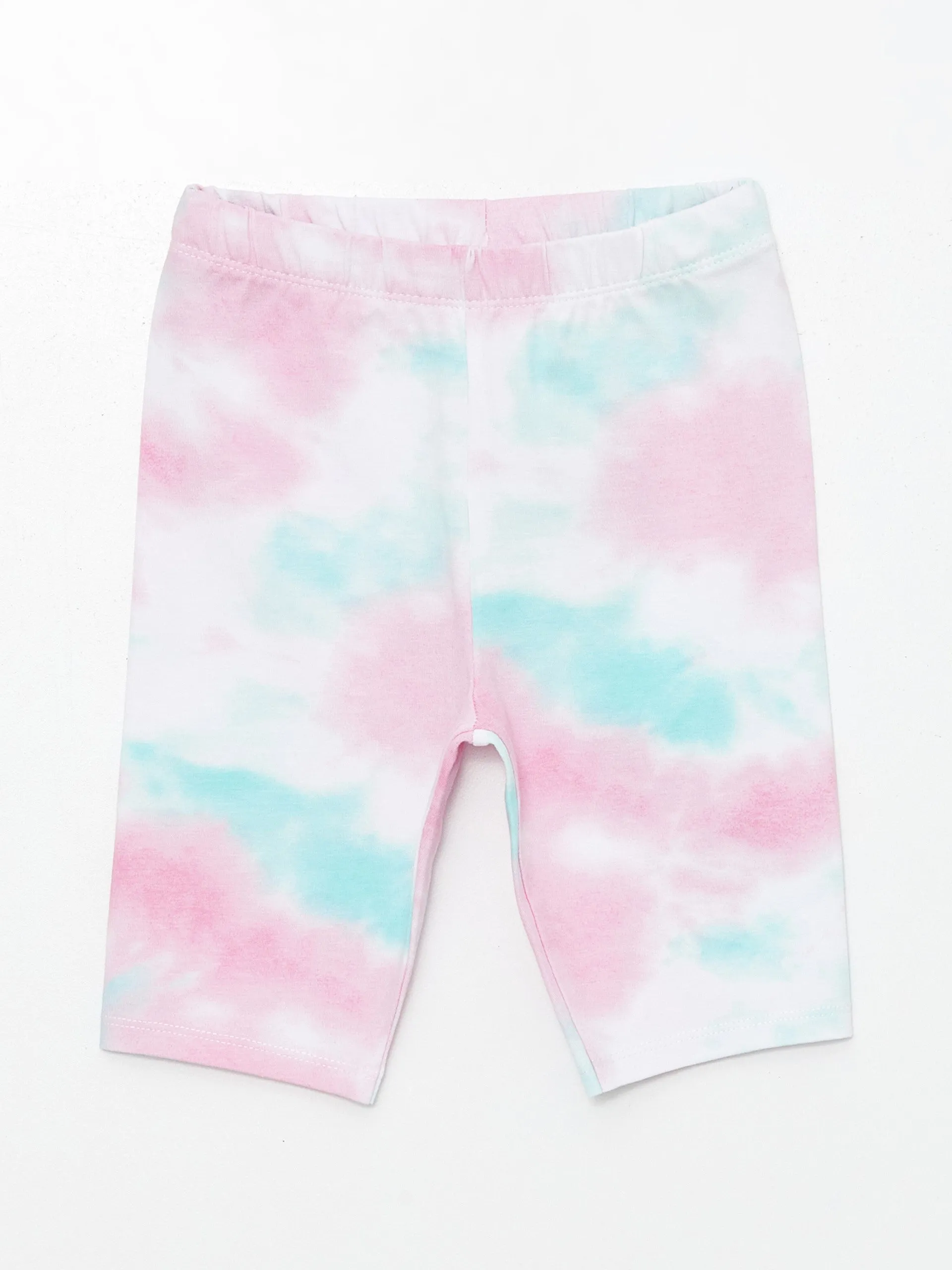Patterned Baby Girl Shorts with Elastic Waist, 2-pack