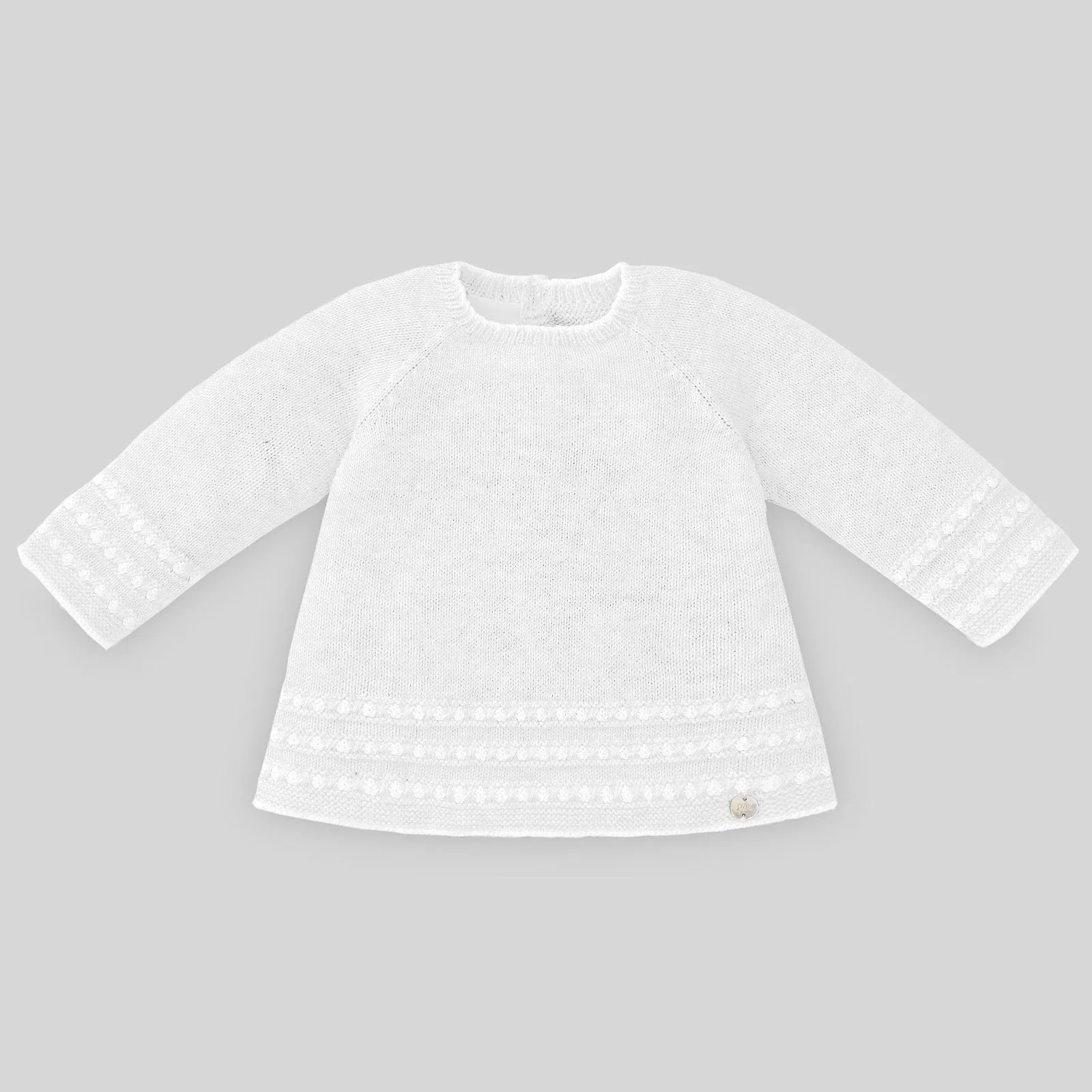 Paz Rodriguez White Knitted Two Piece Babygrow