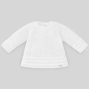 Paz Rodriguez White Knitted Two Piece Babygrow