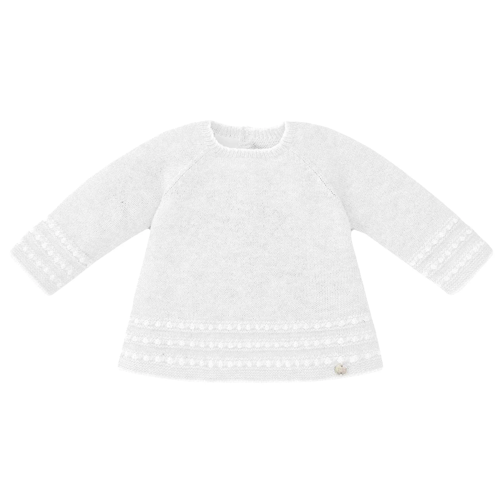 Paz Rodriguez White Knitted Two Piece Babygrow