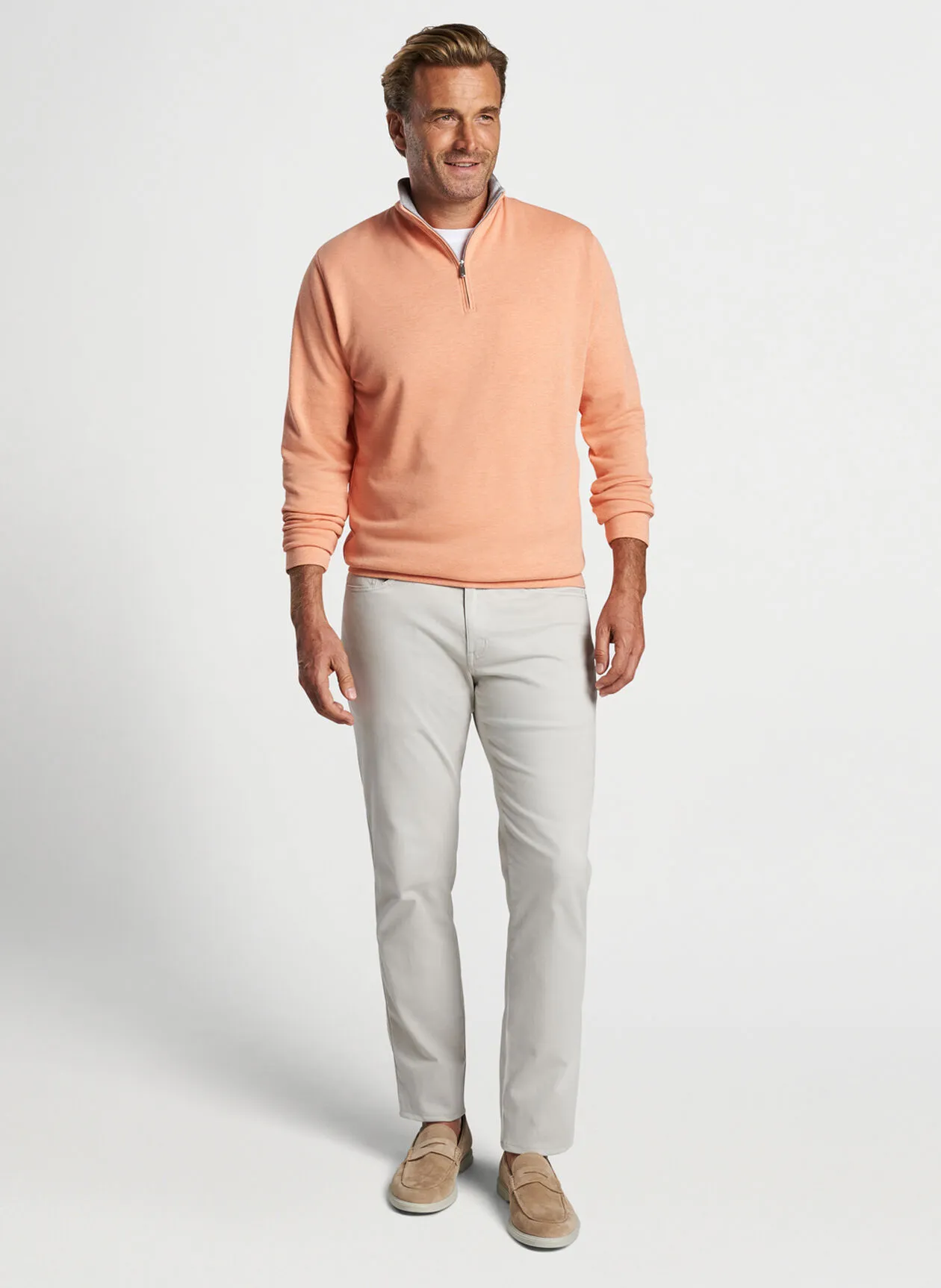 Peter Millar Mens Classic Fit Crown Comfort Pullover - CORAL HAZE