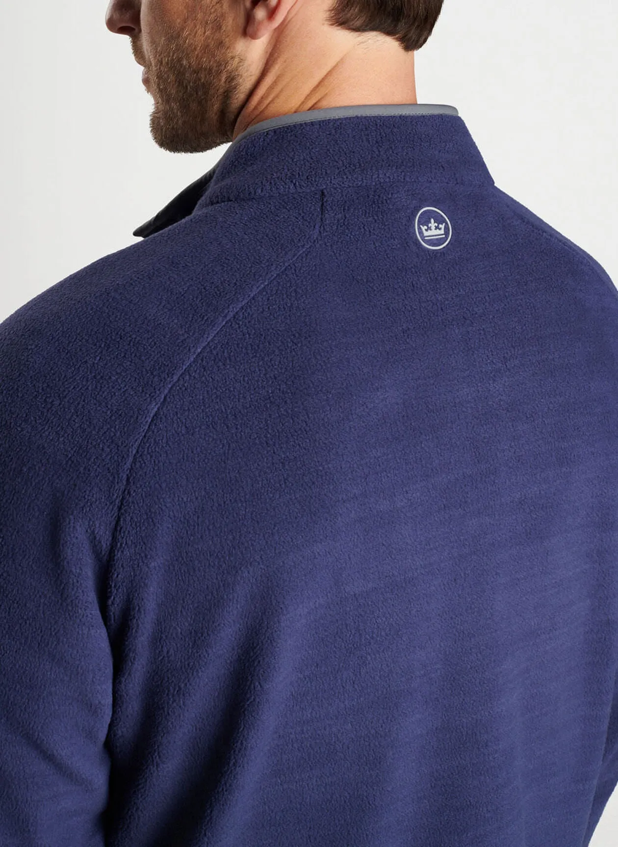 Peter Millar Mens Classic Fit Fade Half Zip - NAVY