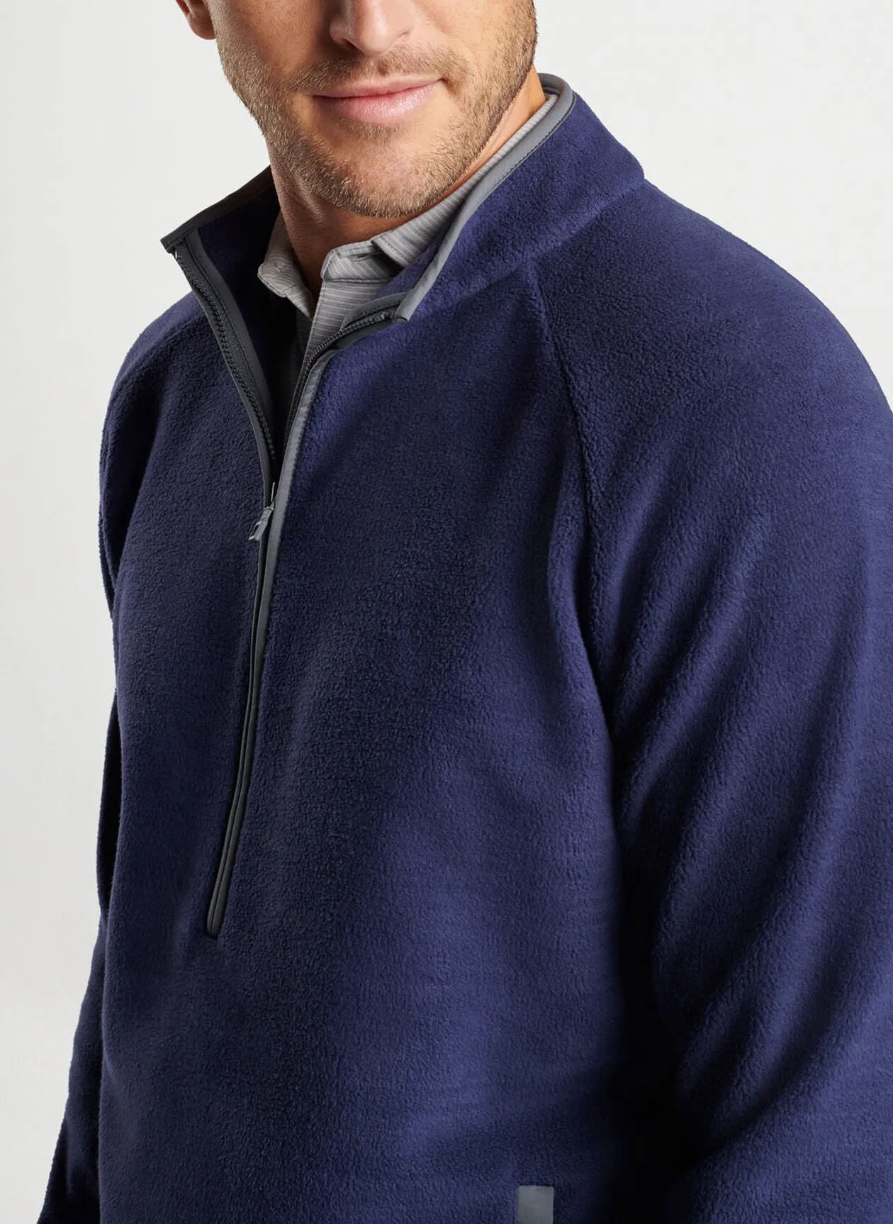 Peter Millar Mens Classic Fit Fade Half Zip - NAVY