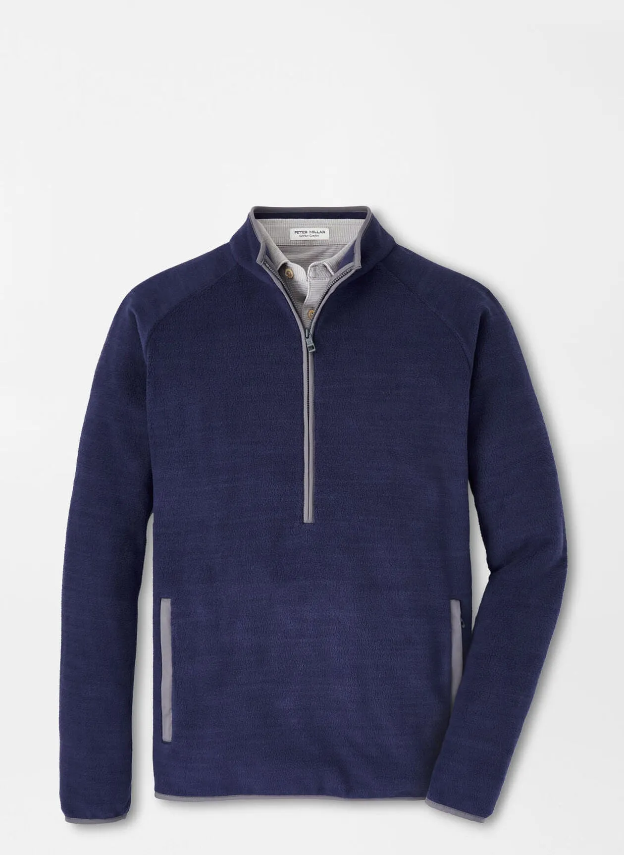 Peter Millar Mens Classic Fit Fade Half Zip - NAVY