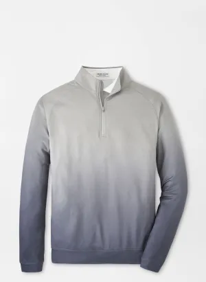 Peter Millar Mens Classic Fit Perth Ombre Performance Quarter-Zip - GALE GREY