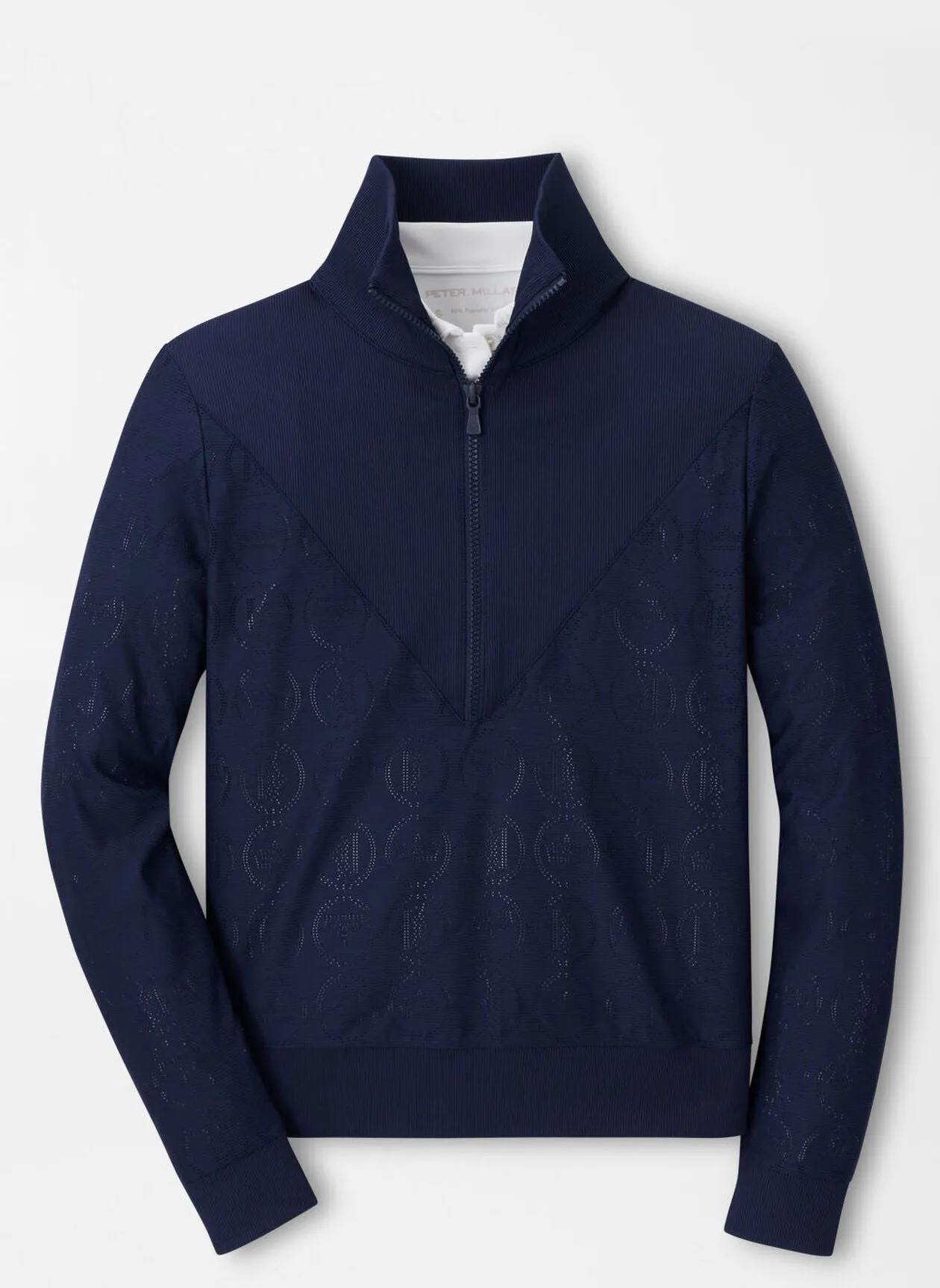 Peter Millar Womens Crown Seal Eyelet Varsity Pullover - NAVY