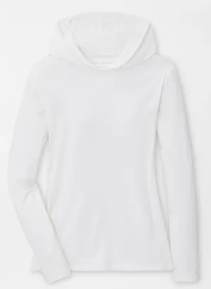 Peter Millar Womens Lightweight Hooded Long-Sleeve Sun Shirt - WHITE