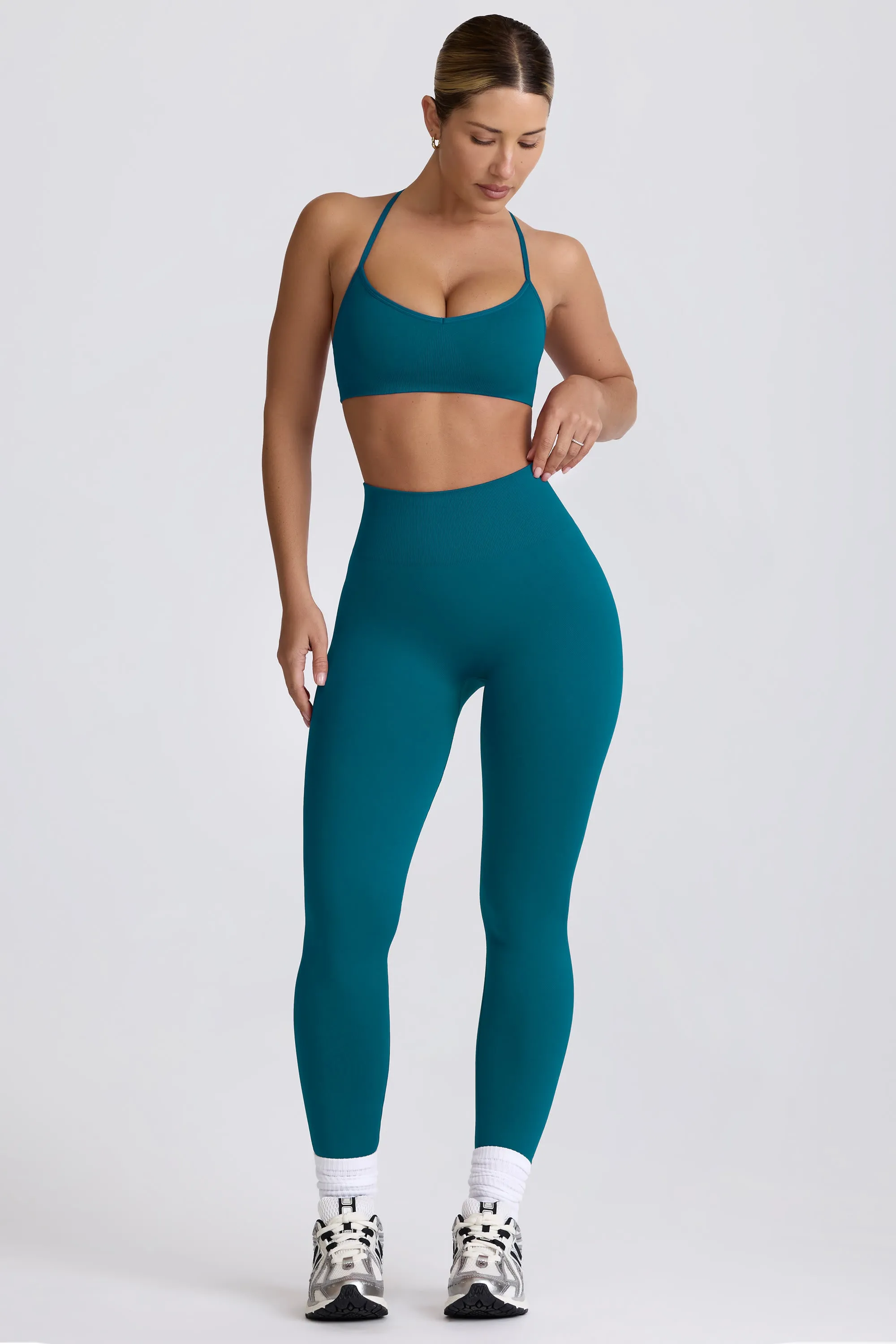 Petite Super Sculpt Seamless High-Waist Leggings in Teal