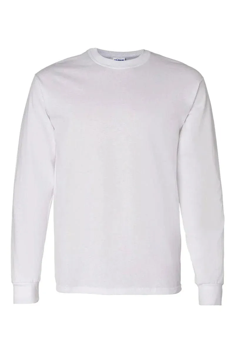 Pink North Pole Christmas Tree Farm Heavy Cotton Long Sleeve Adult T-Shirt