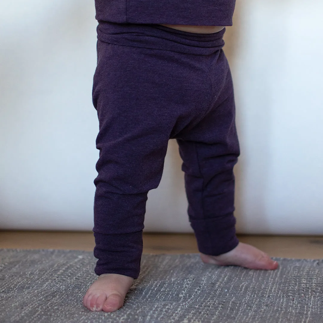Plum Grow-With-Me Leggings