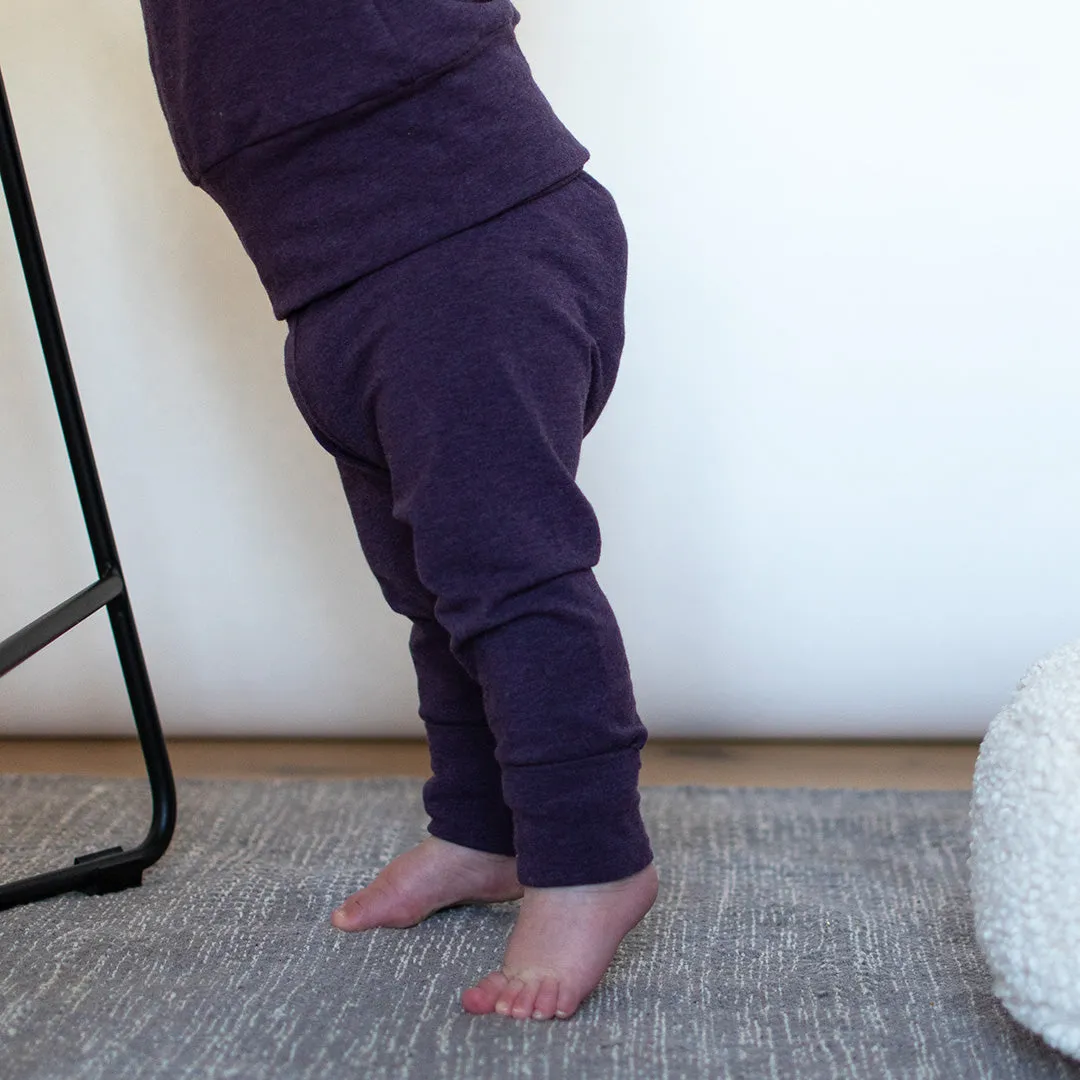 Plum Grow-With-Me Leggings