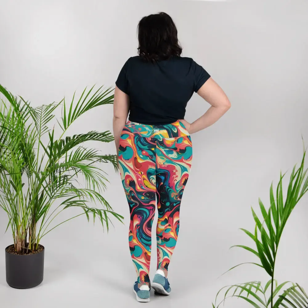 Plus Size Leggings - Celestial Splash