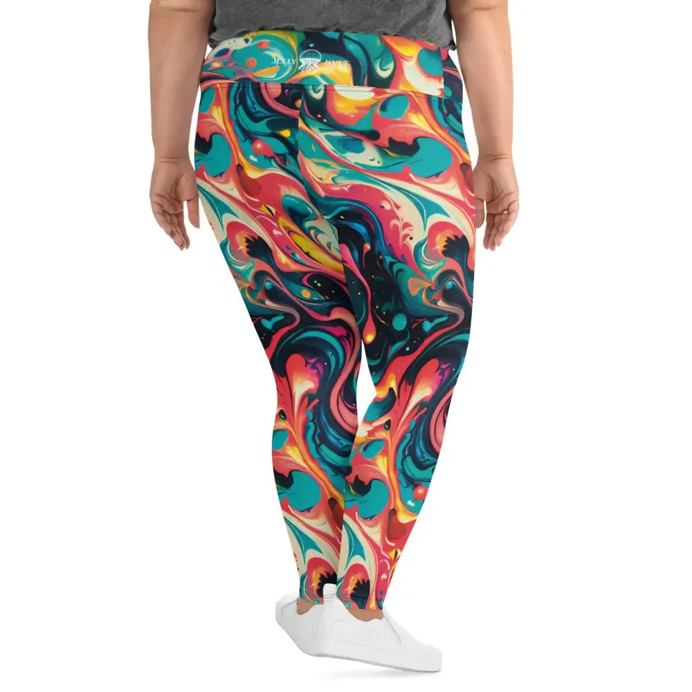 Plus Size Leggings - Celestial Splash