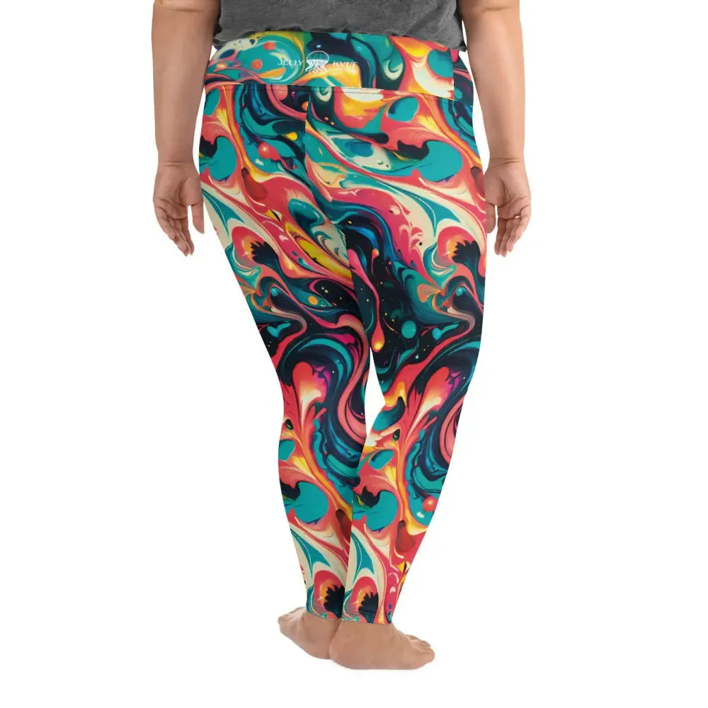 Plus Size Leggings - Celestial Splash
