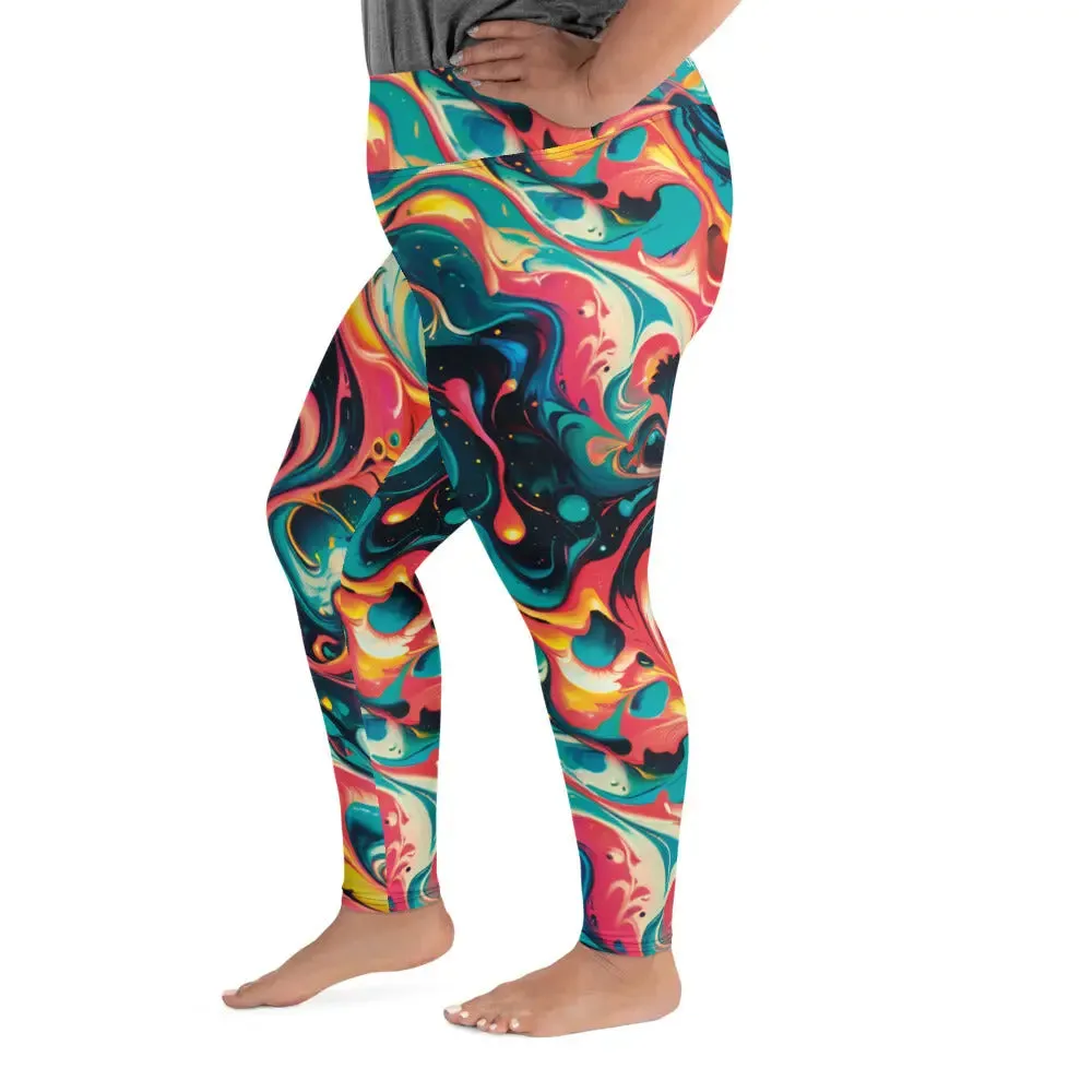 Plus Size Leggings - Celestial Splash