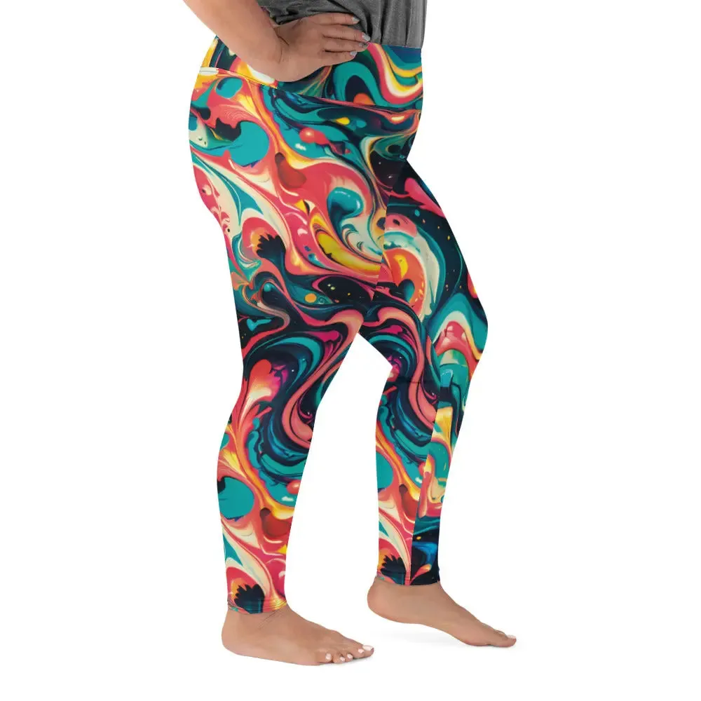 Plus Size Leggings - Celestial Splash