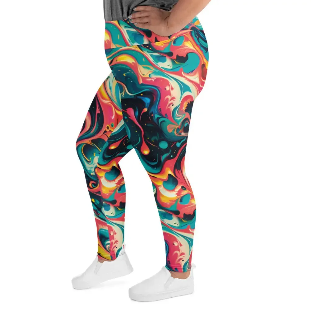 Plus Size Leggings - Celestial Splash