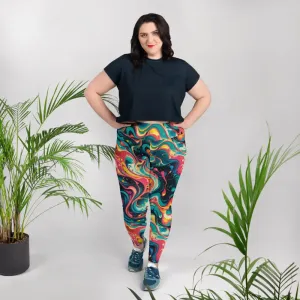 Plus Size Leggings - Celestial Splash