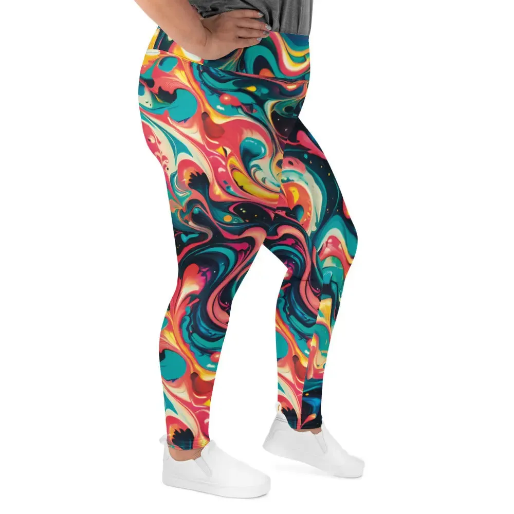Plus Size Leggings - Celestial Splash