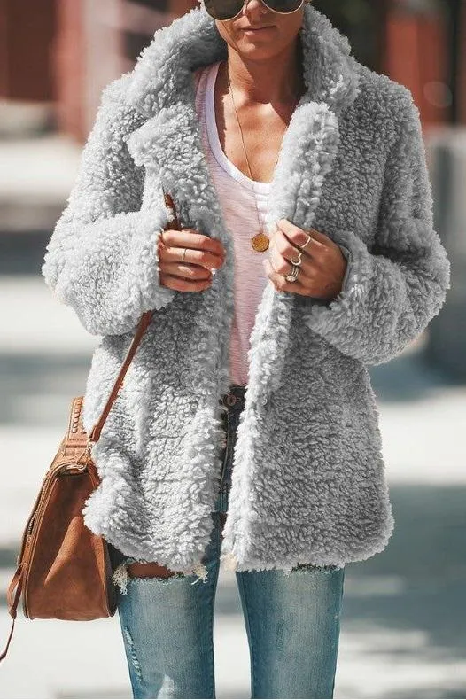 Plush Midi jacket coat