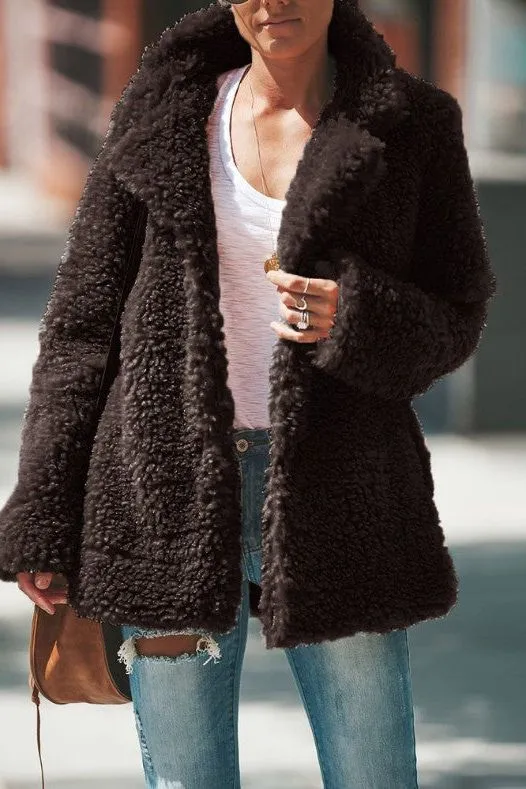 Plush Midi jacket coat