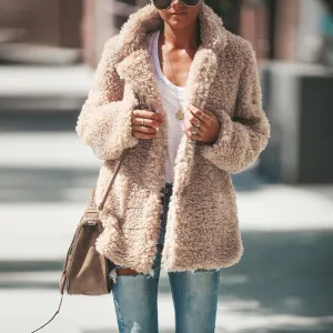 Plush Midi jacket coat