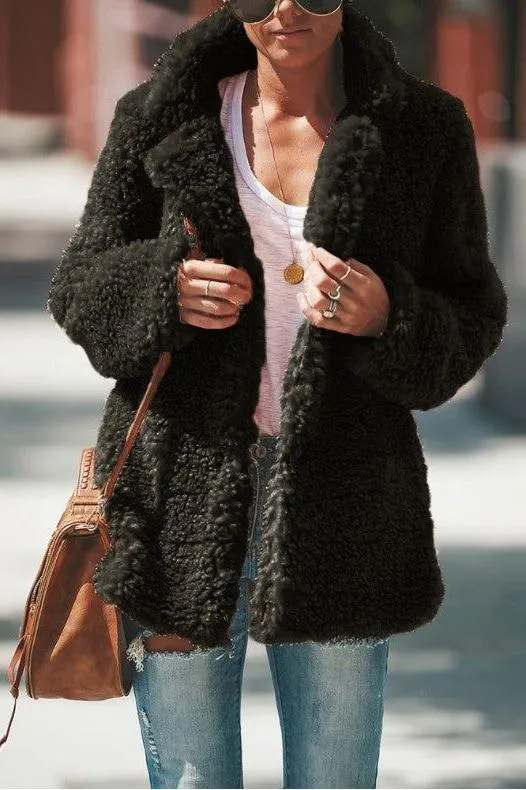 Plush Midi jacket coat