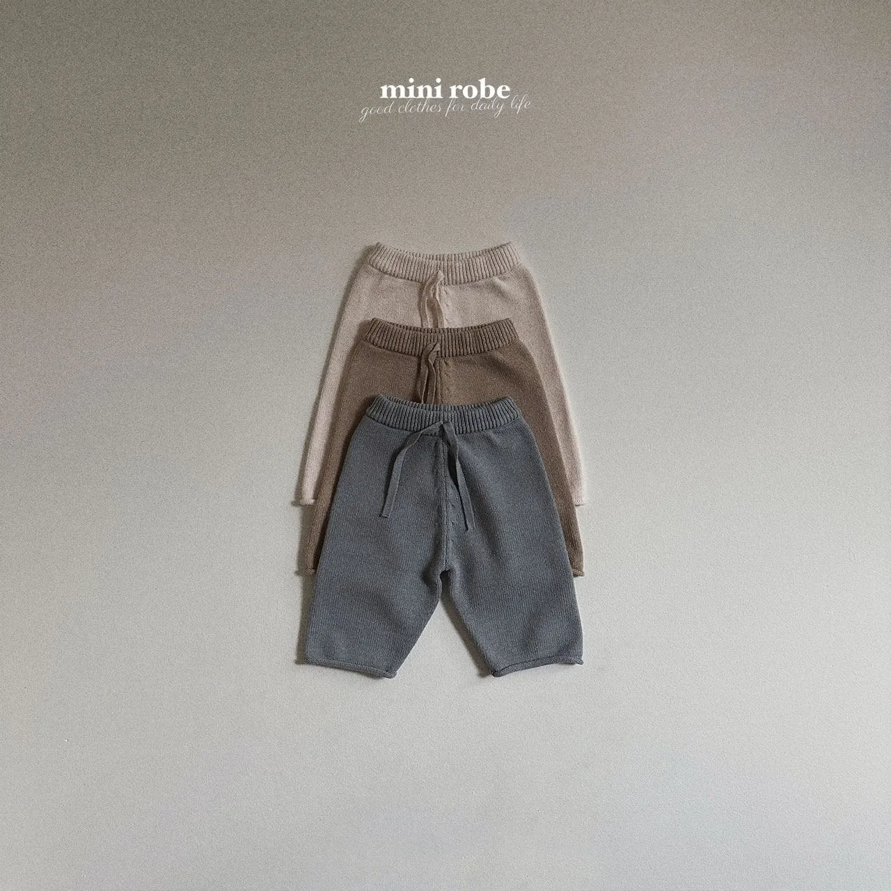 PRE-ORDER MINIROBE FINE KNIT TROUSERS