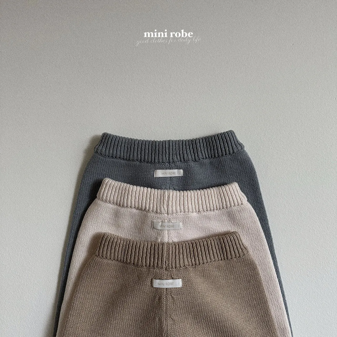 PRE-ORDER MINIROBE FINE KNIT TROUSERS