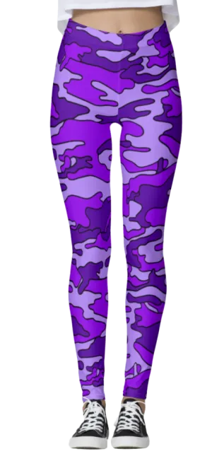 Purple Camo Leggings