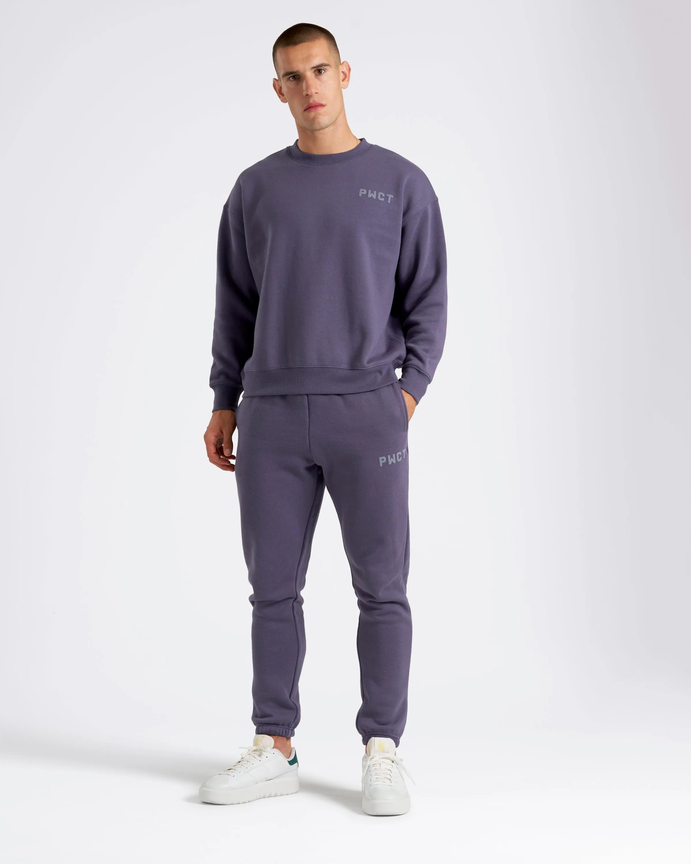 PWCT Club Men's Box Fit Crew Greystone Blue