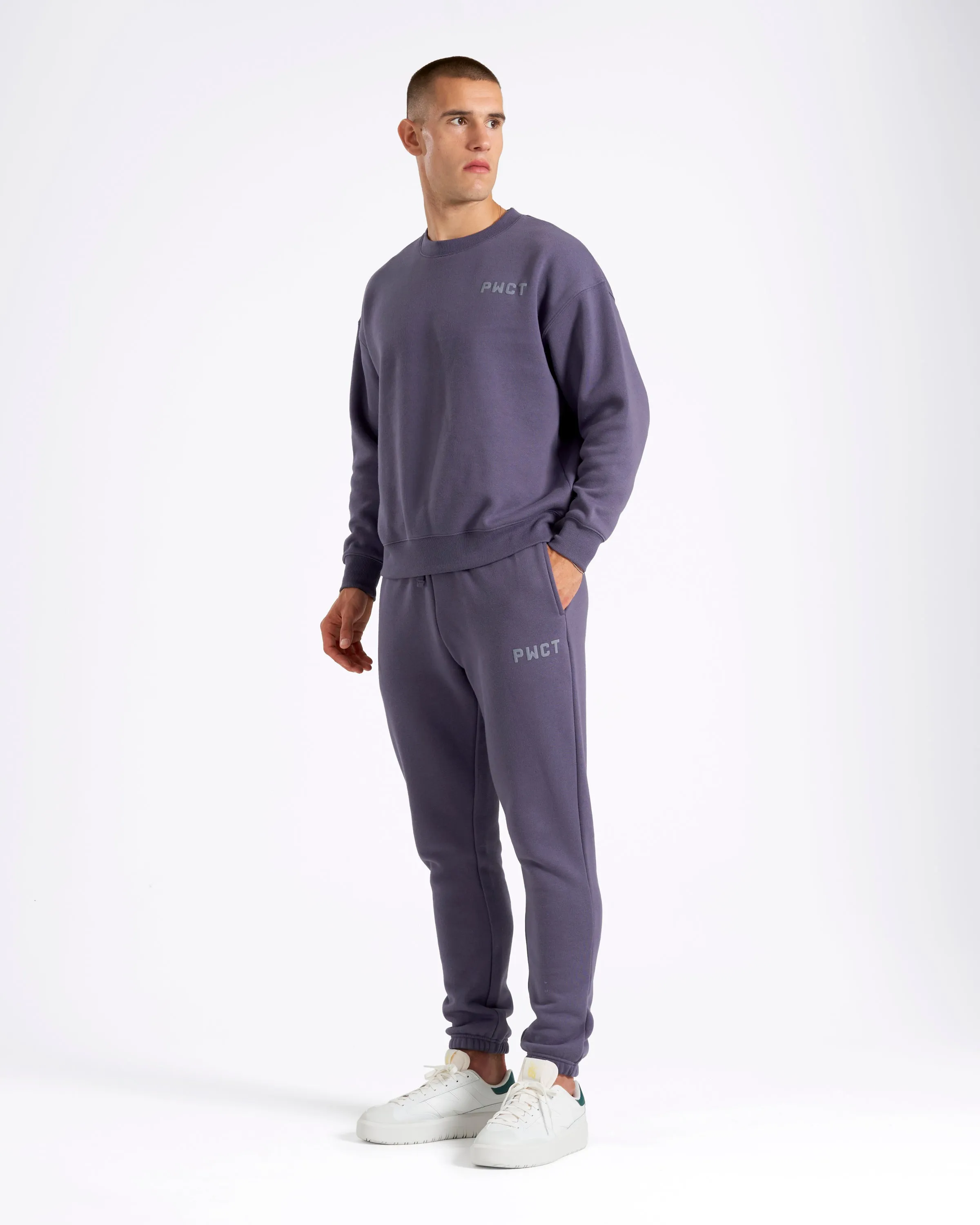 PWCT Club Men's Box Fit Crew Greystone Blue