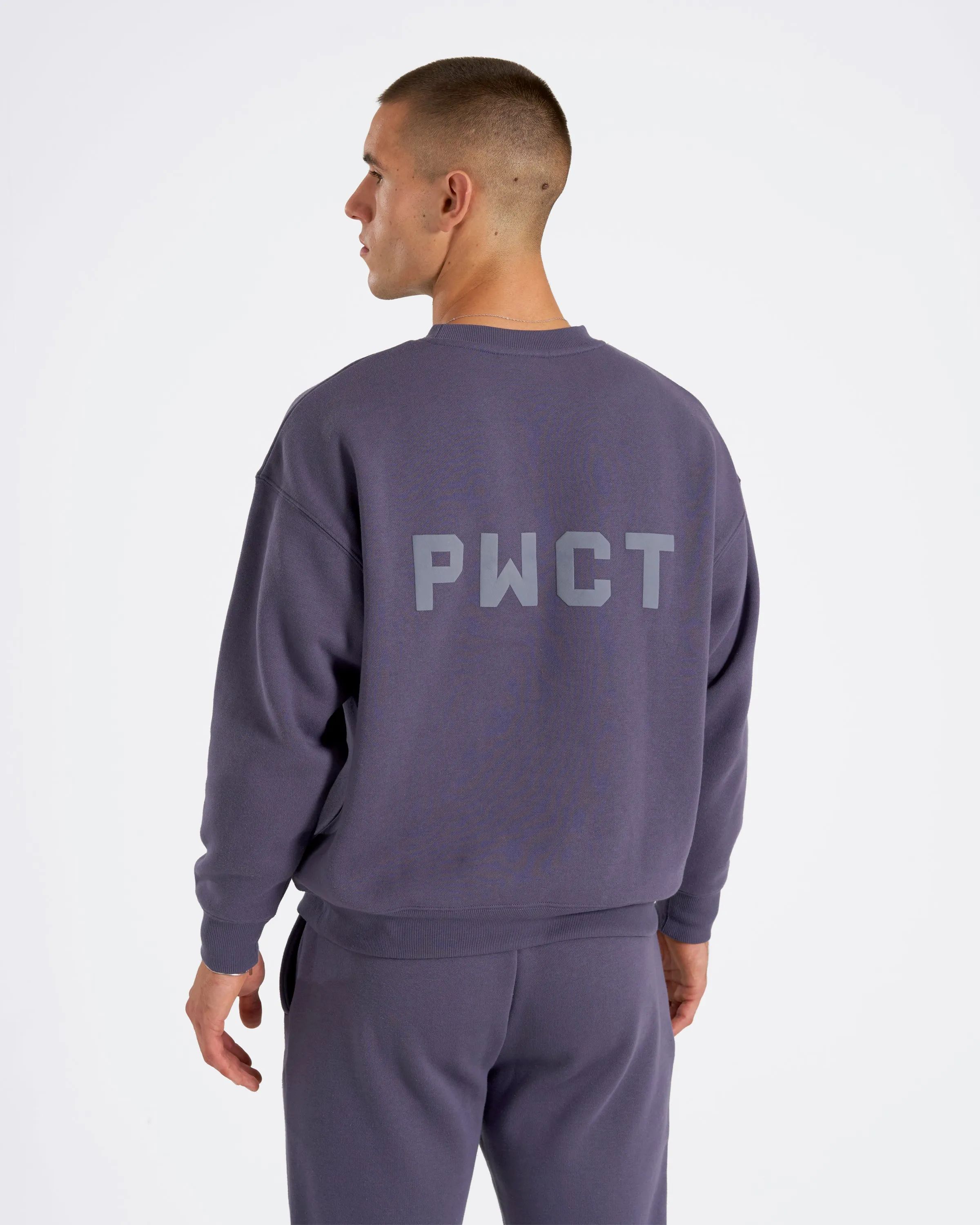 PWCT Club Men's Box Fit Crew Greystone Blue