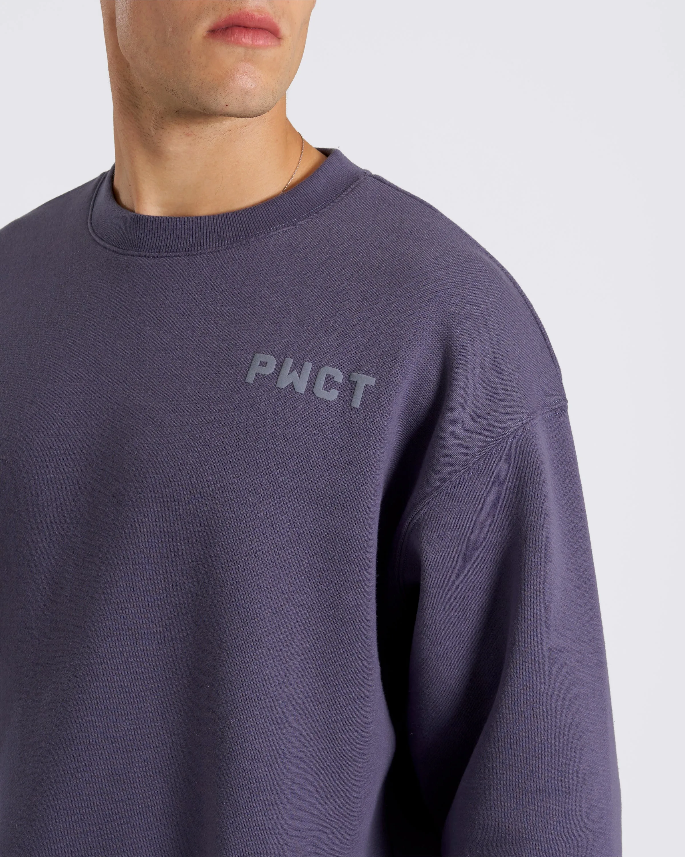 PWCT Club Men's Box Fit Crew Greystone Blue