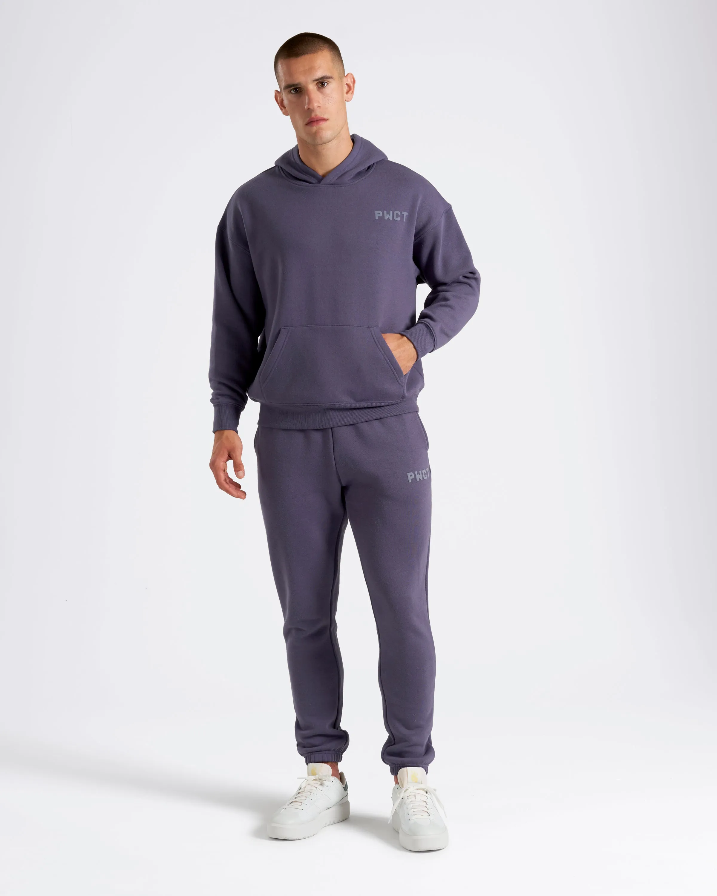 PWCT Club Men's Box Fit Hoodie Greystone Blue