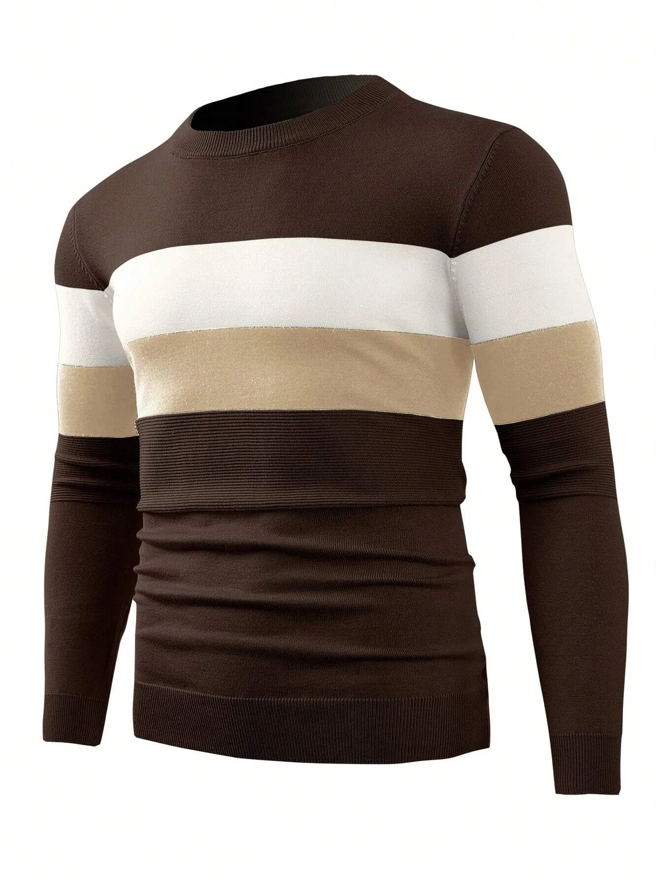 QA Homme Men Colour Block Jumper