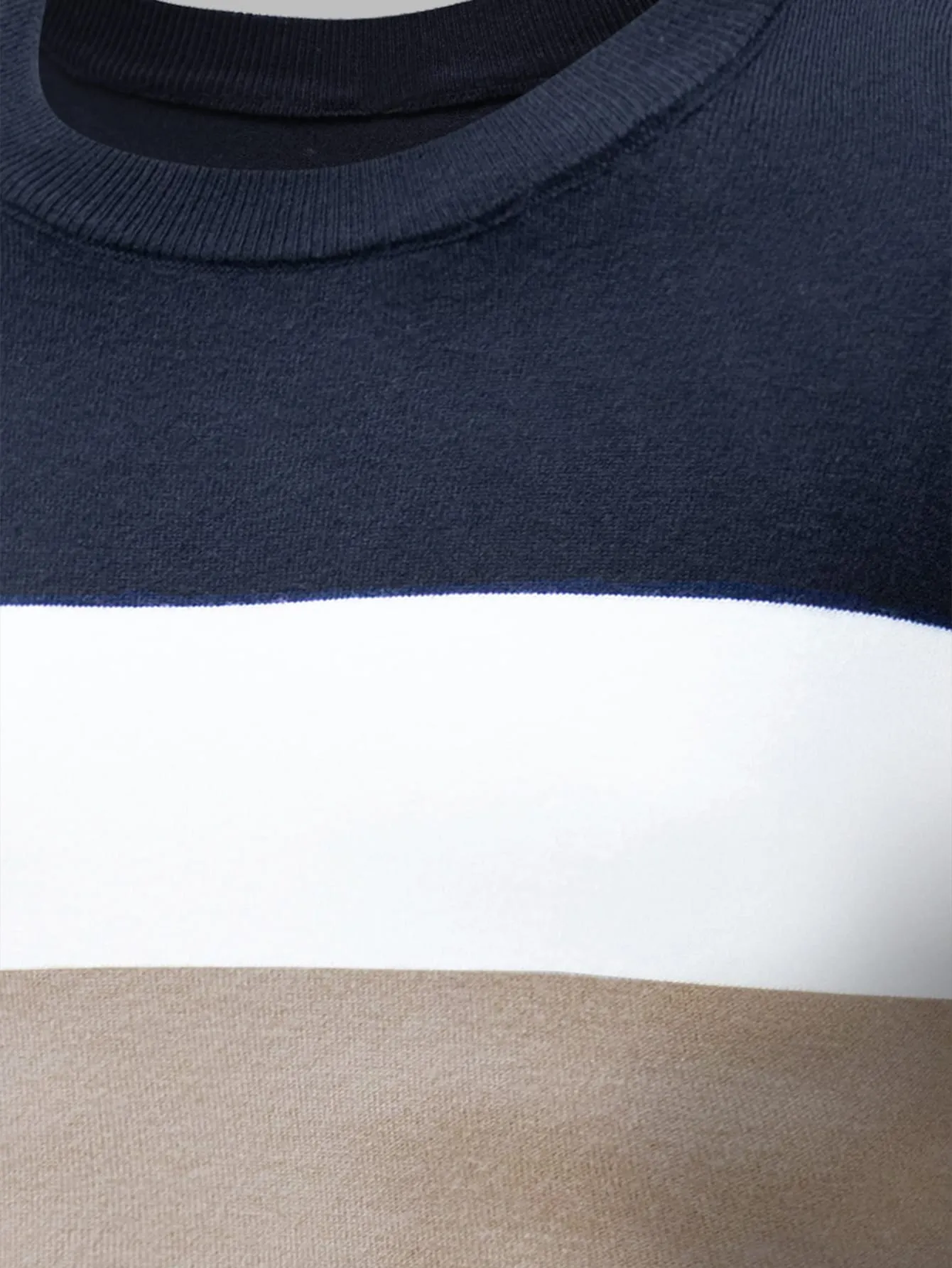 QA Homme Men Colour Block Jumper
