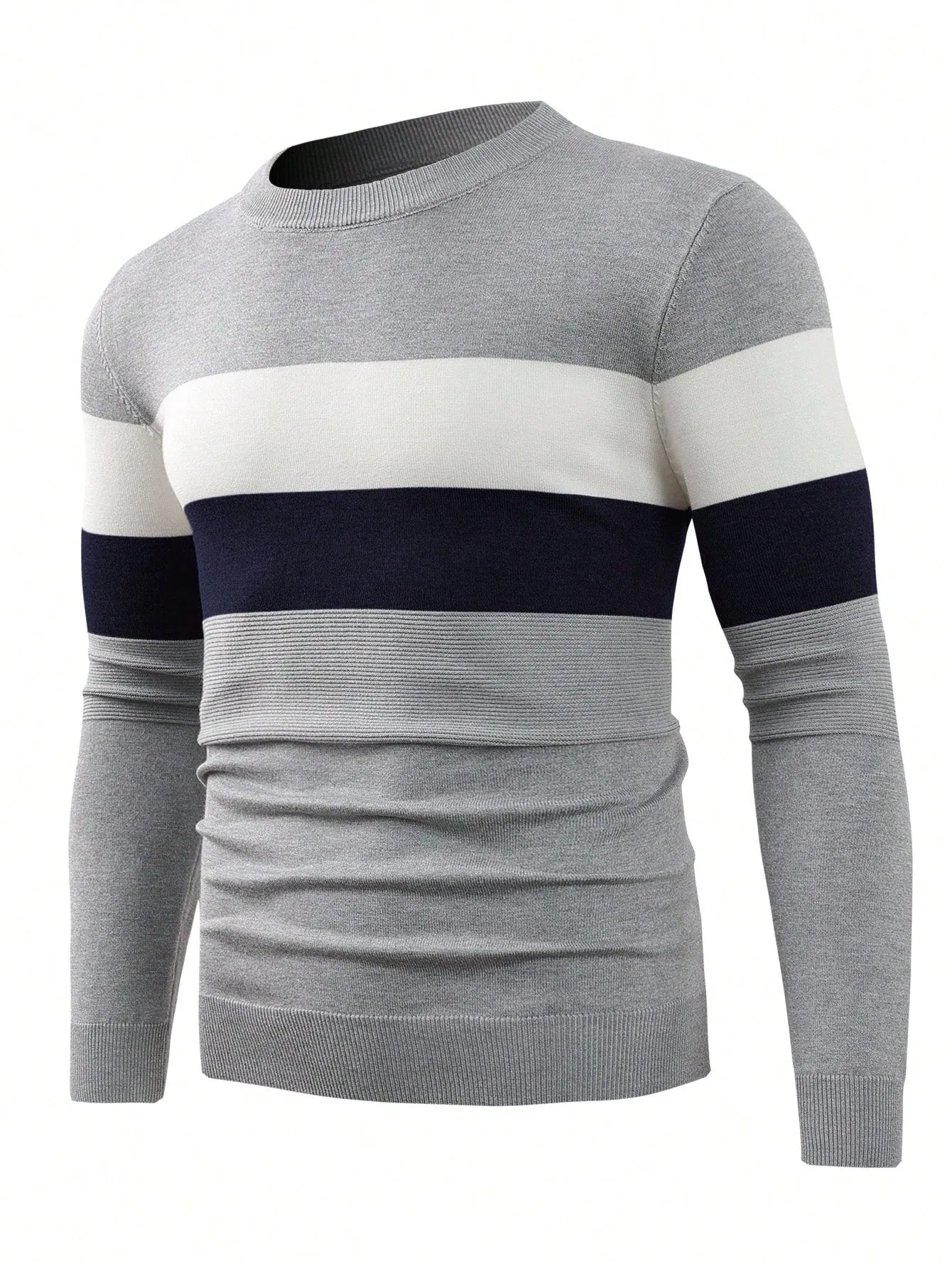 QA Homme Men Colour Block Jumper
