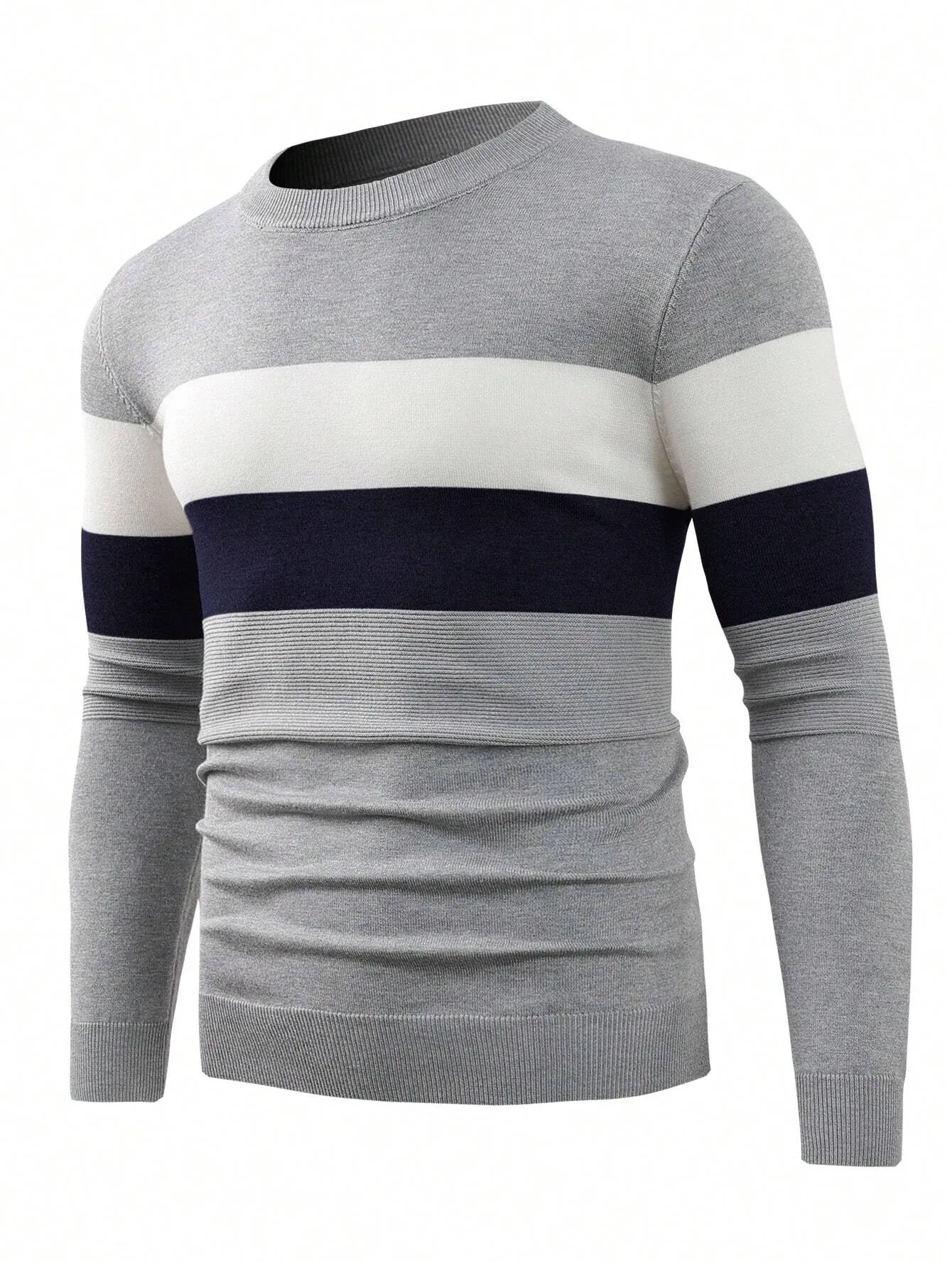 QA Homme Men Colour Block Jumper