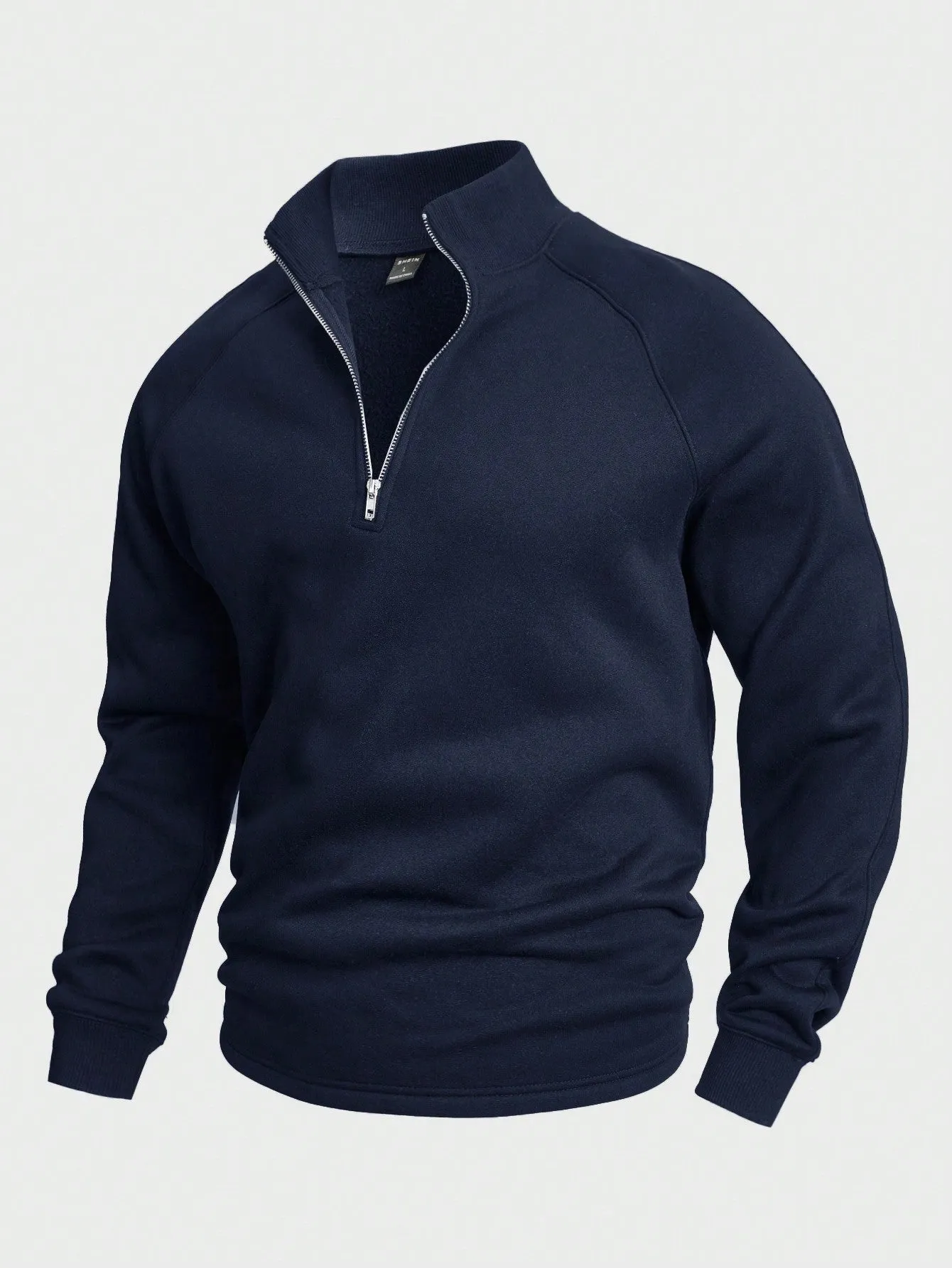 QA Homme Men Half Zip Raglan Sleeve Sweatshirt