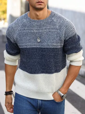 QA Homme Men's Color-Block Sweater