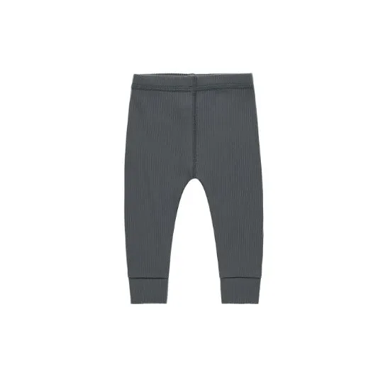 Quincy Mae Ribbed Henley & Legging Set || Indigo