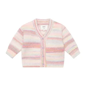 Rainbow Stripe Knit Boxy Cardi