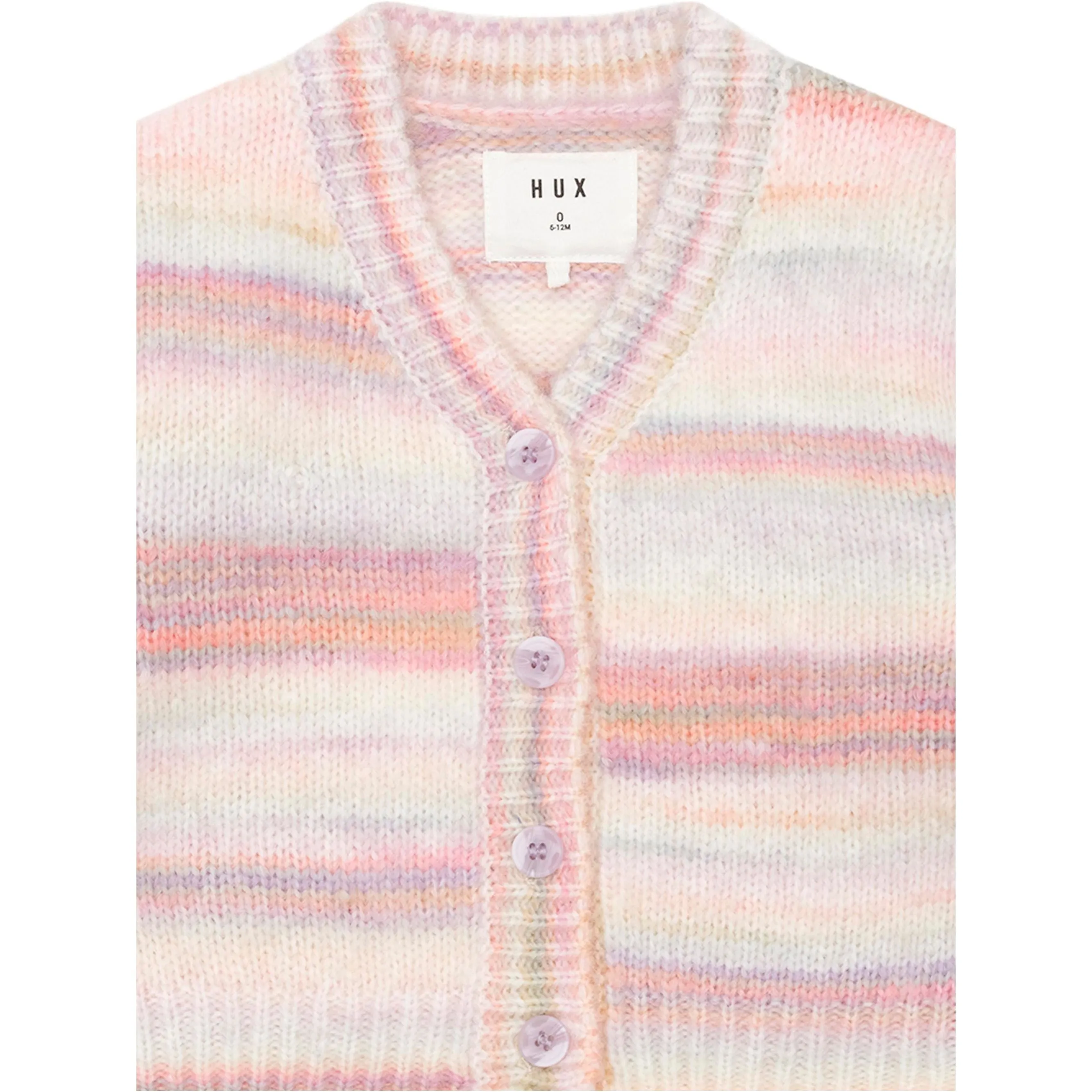 Rainbow Stripe Knit Boxy Cardi