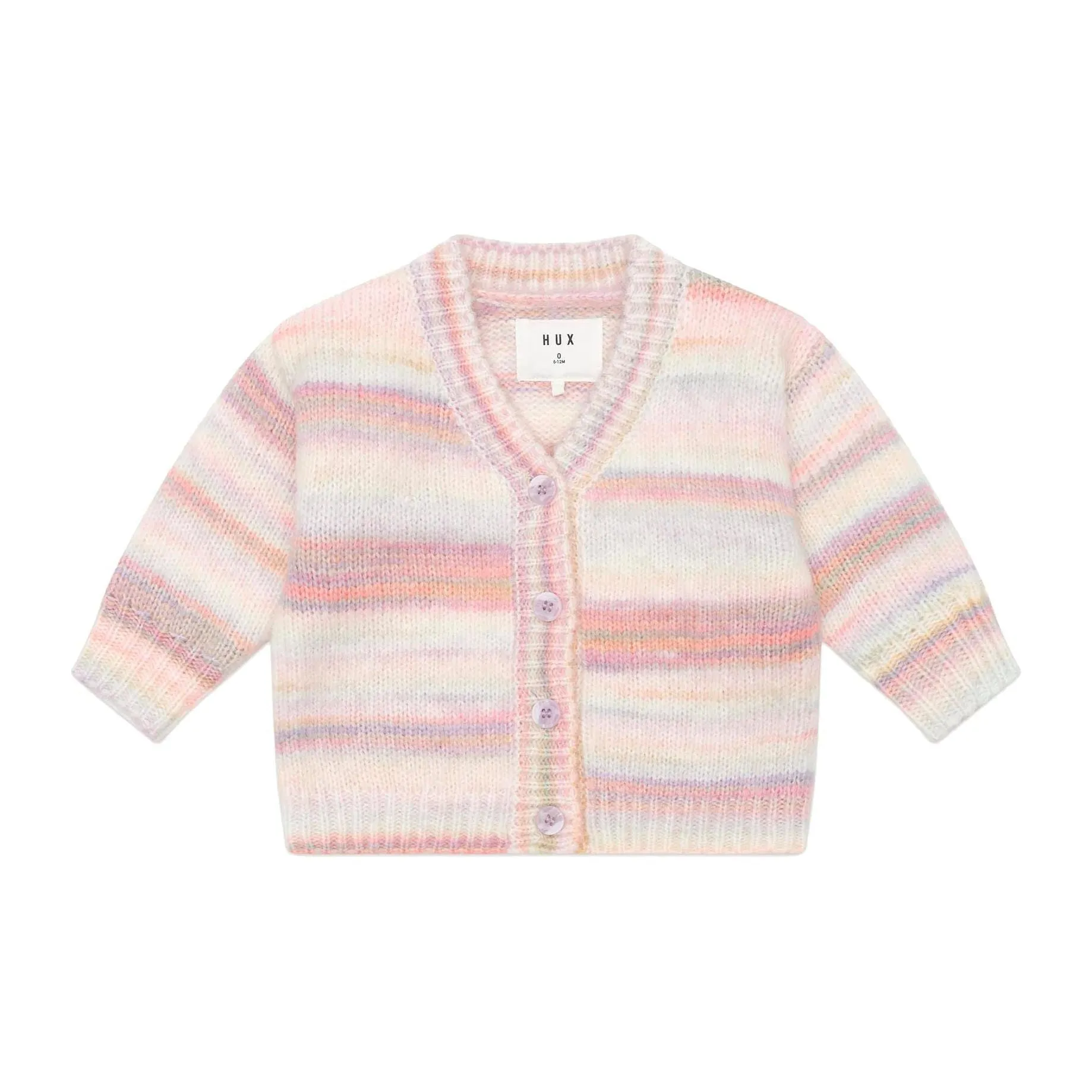 Rainbow Stripe Knit Boxy Cardi
