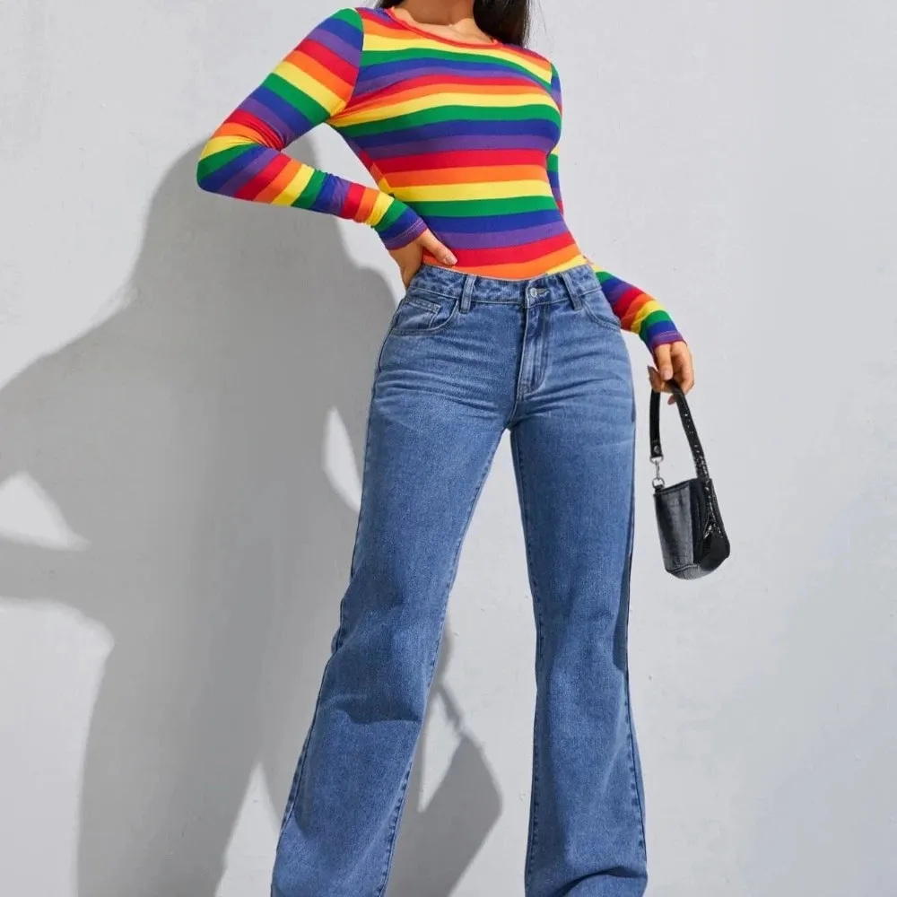 Rebel Rainbow Long Sleeve T shirt