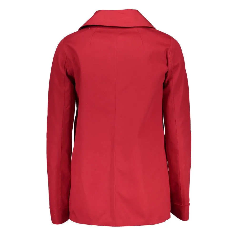 Red Cotton Women Jacket