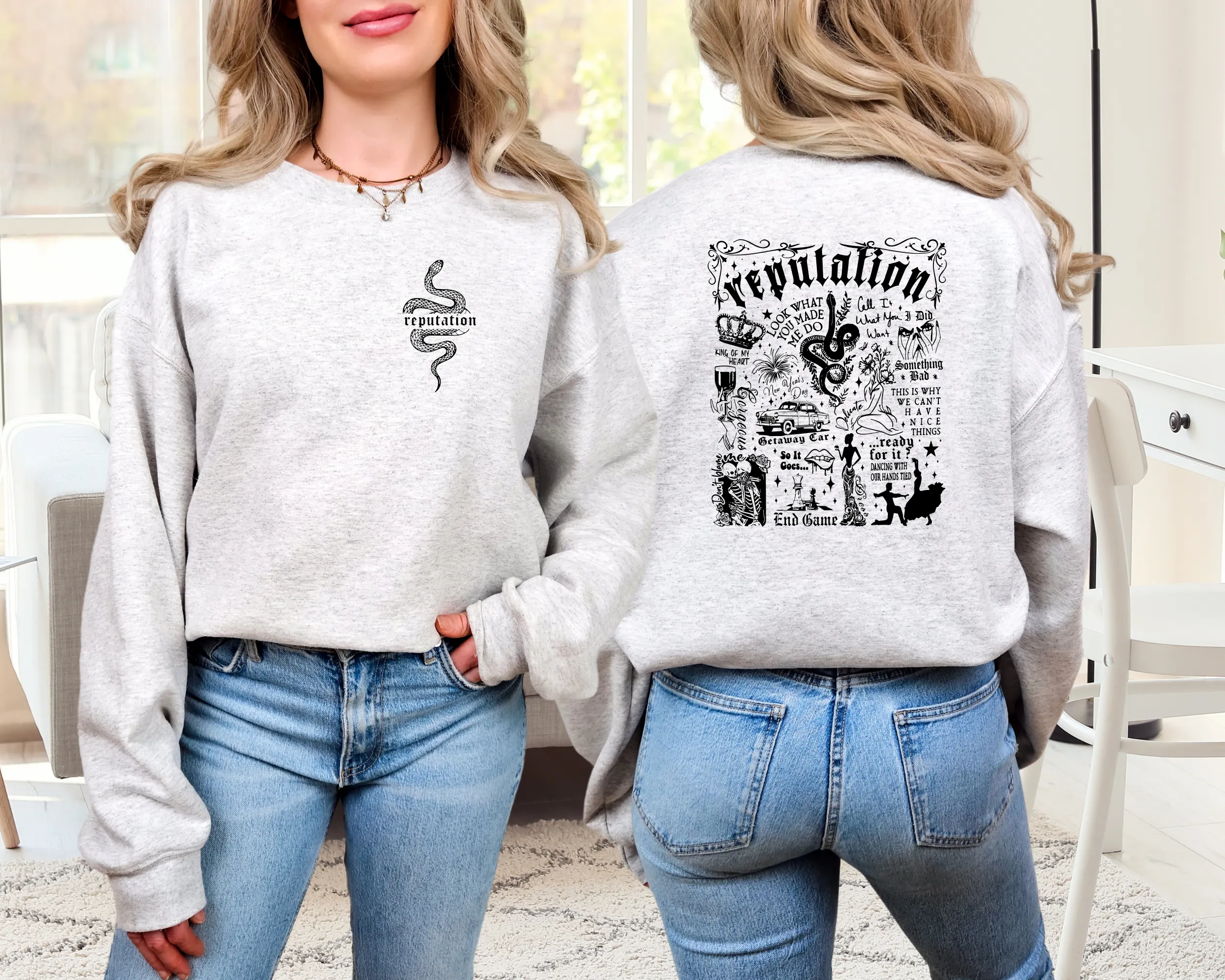 Reputation Tracklist Collage Sweatshirt