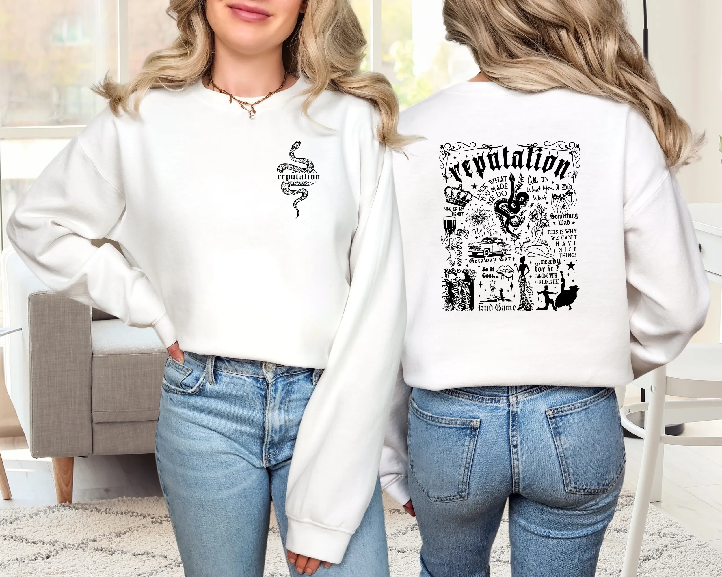 Reputation Tracklist Collage Sweatshirt