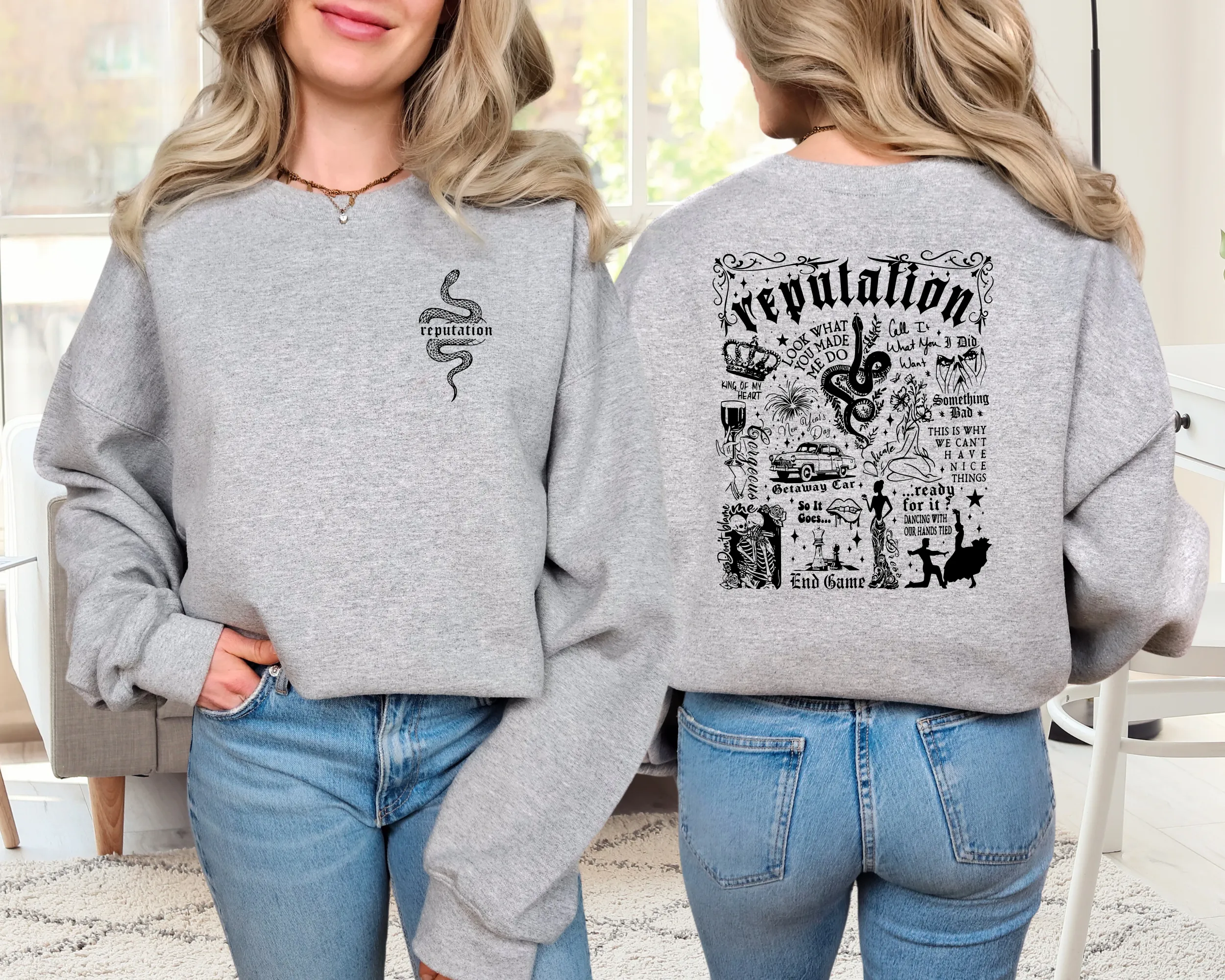 Reputation Tracklist Collage Sweatshirt